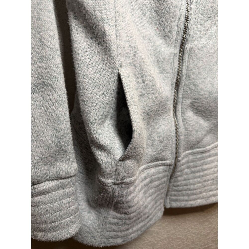 Thread & Supply Fleece Moto Zip Hoodie Jacket Gray Thumb Hole Women's Small - Picture 4 of 9